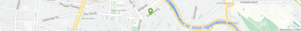 Kartendarstellung des Standorts für Apotheke Zum Schwan in 1010 Wien